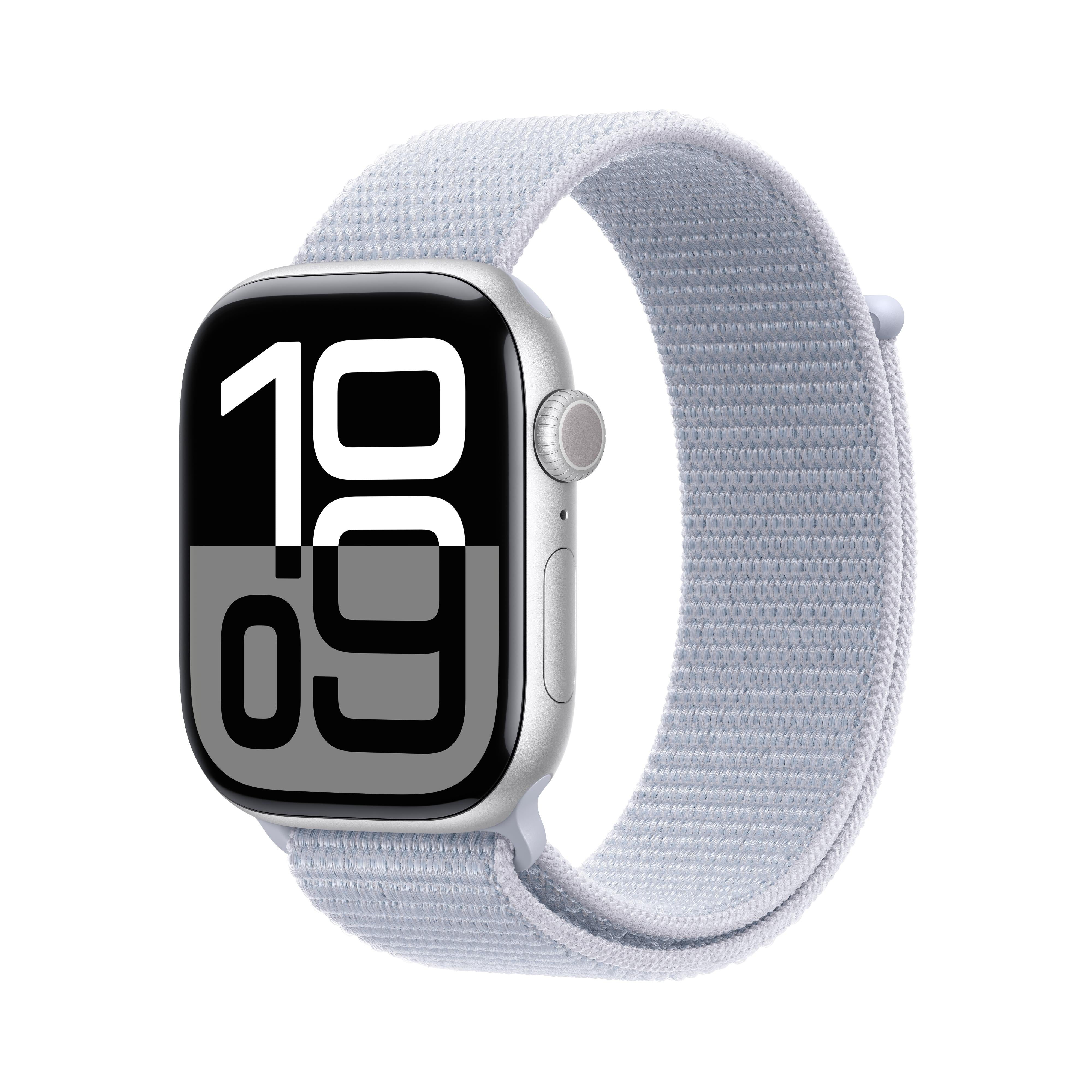 Apple Watch Series 10 GPS 46mm Silver Aluminium Case with Blue Cloud S