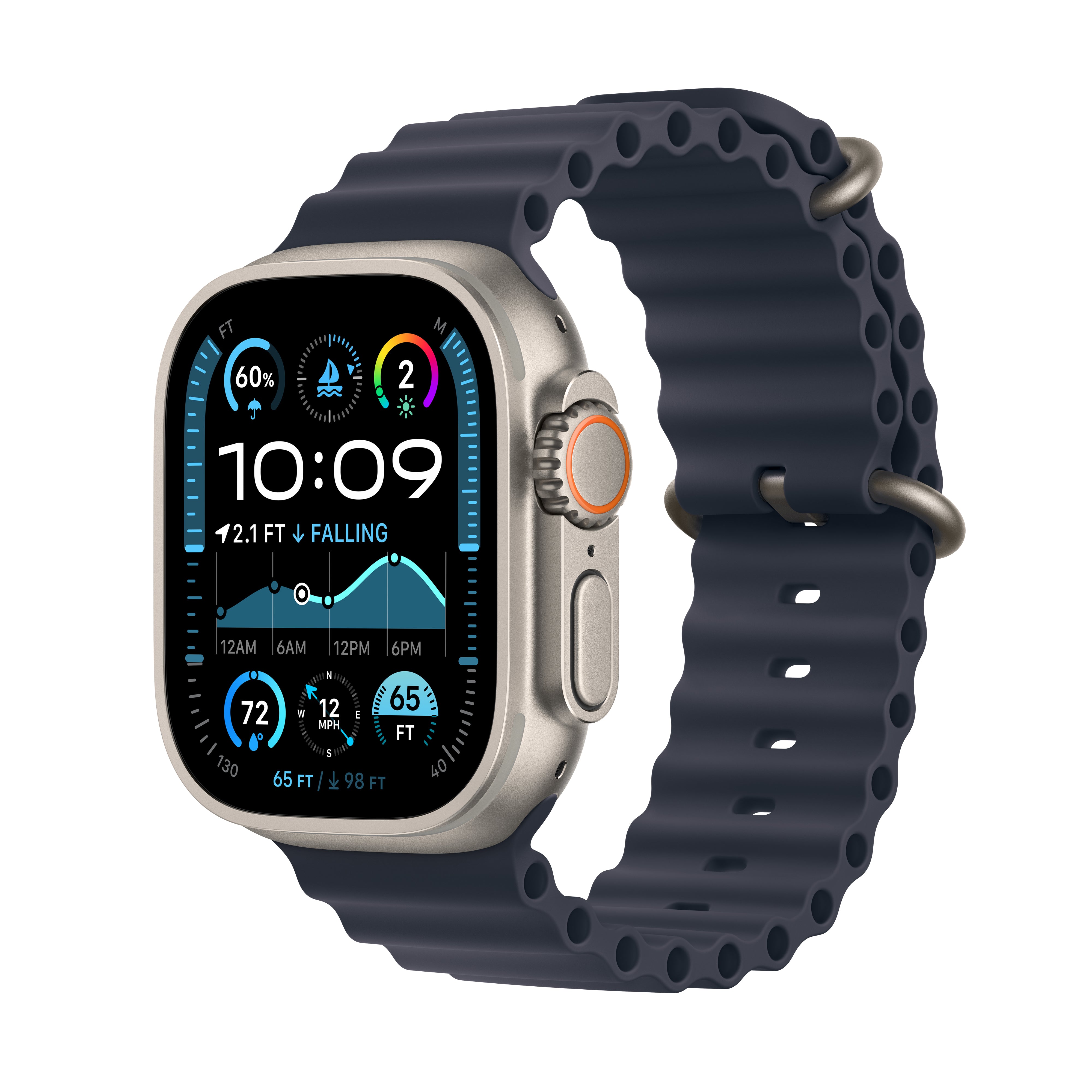 2024 Apple Watch Ultra 2 49 Mm Natural Titanium Case Ocean Band 2024-apple-watch-ultra-2-49-mm-natural-titanium-case-ocean-band