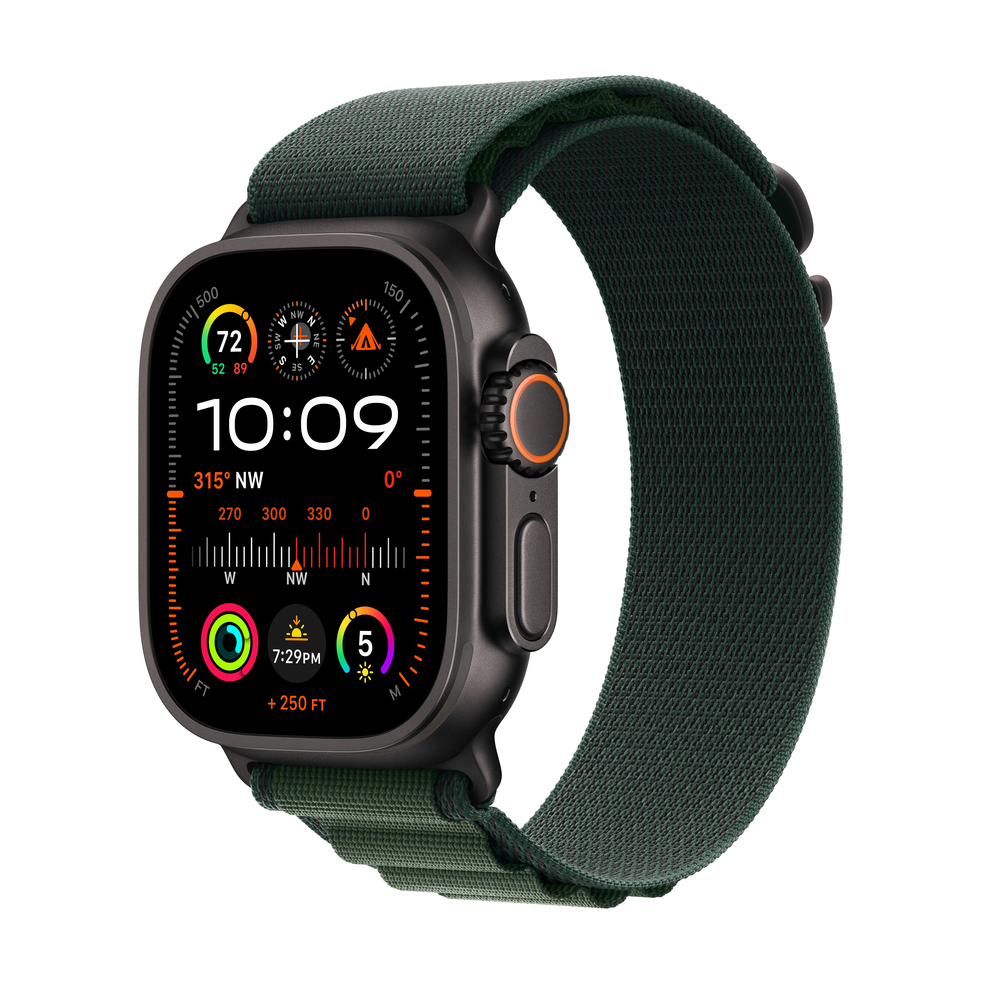 2024 Apple Watch Ultra 49 mm Black Titanium Case Alpine Loop