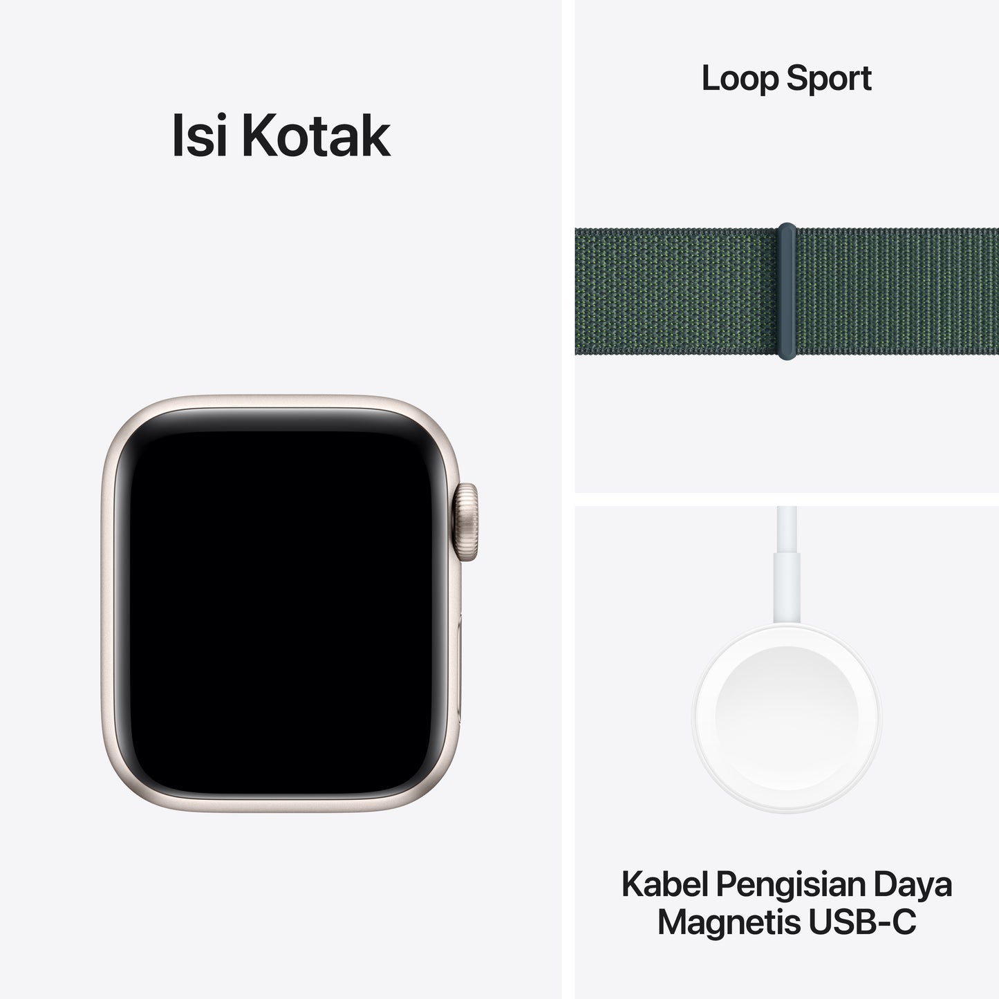 2024 Apple Watch SE 40 mm Starlight Aluminium Case Sport Loop
