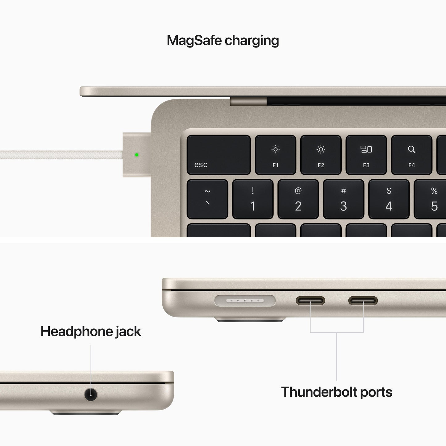 13-inch MacBook Air: Apple M2 chip with 8‑core CPU and 10‑core GPU, 512GB SSD - Starlight