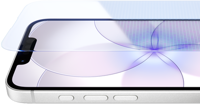 iPhone 17e, eksterior depan dengan Ceramic Shield 2, eksterior samping, warna putih, tombol: Tindakan, volume