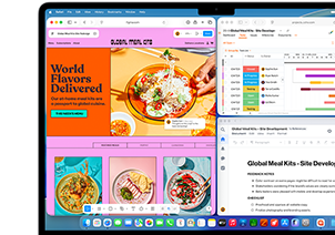 MacBook Air dengan beberapa aplikasi yang terbuka