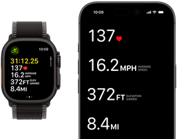 Metrik Olahraga langsung di Apple Watch Ultra 3 dan iPhone