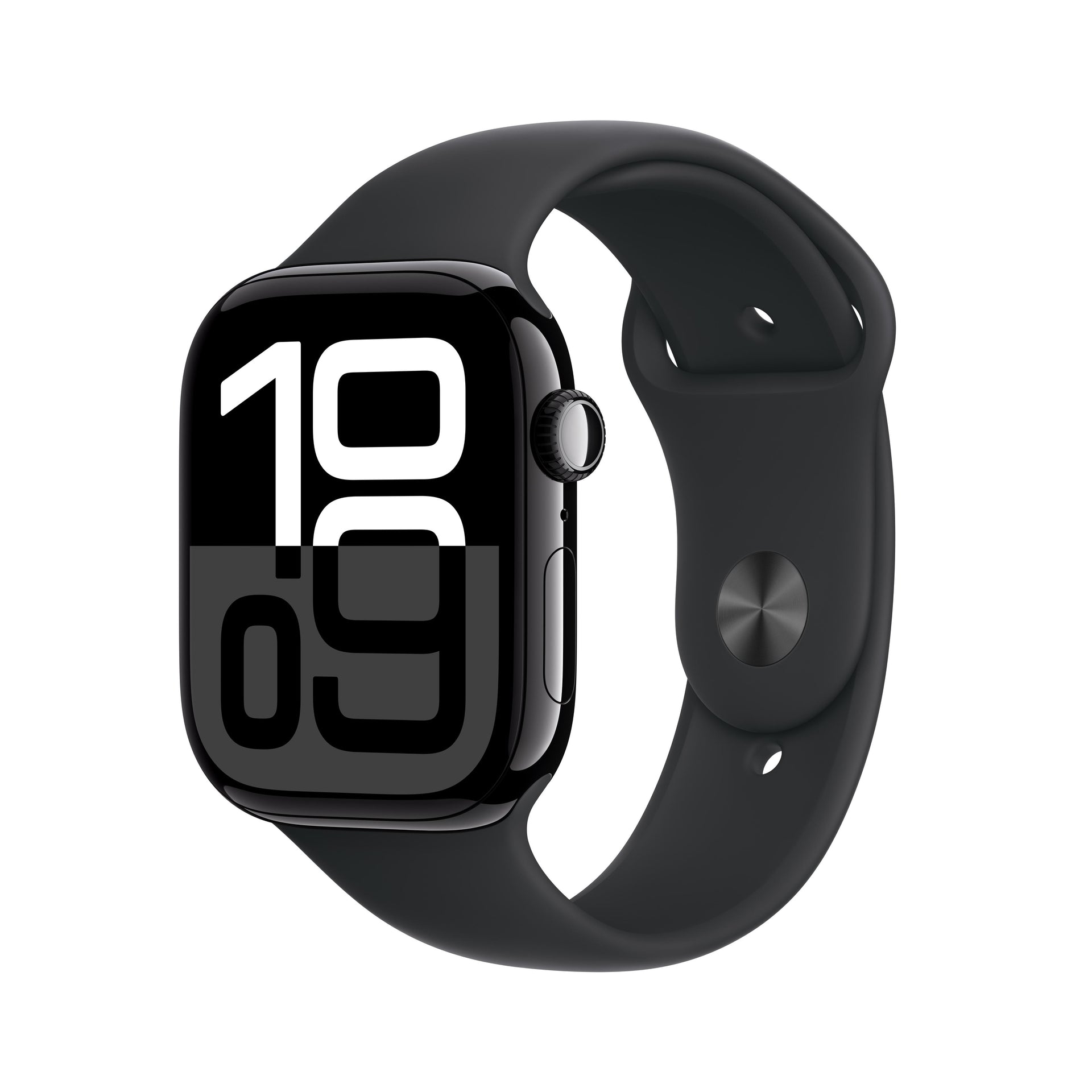 Apple Watch Series 10 GPS 46mm Jet Black Aluminium Case with Black Sport  Band M/L