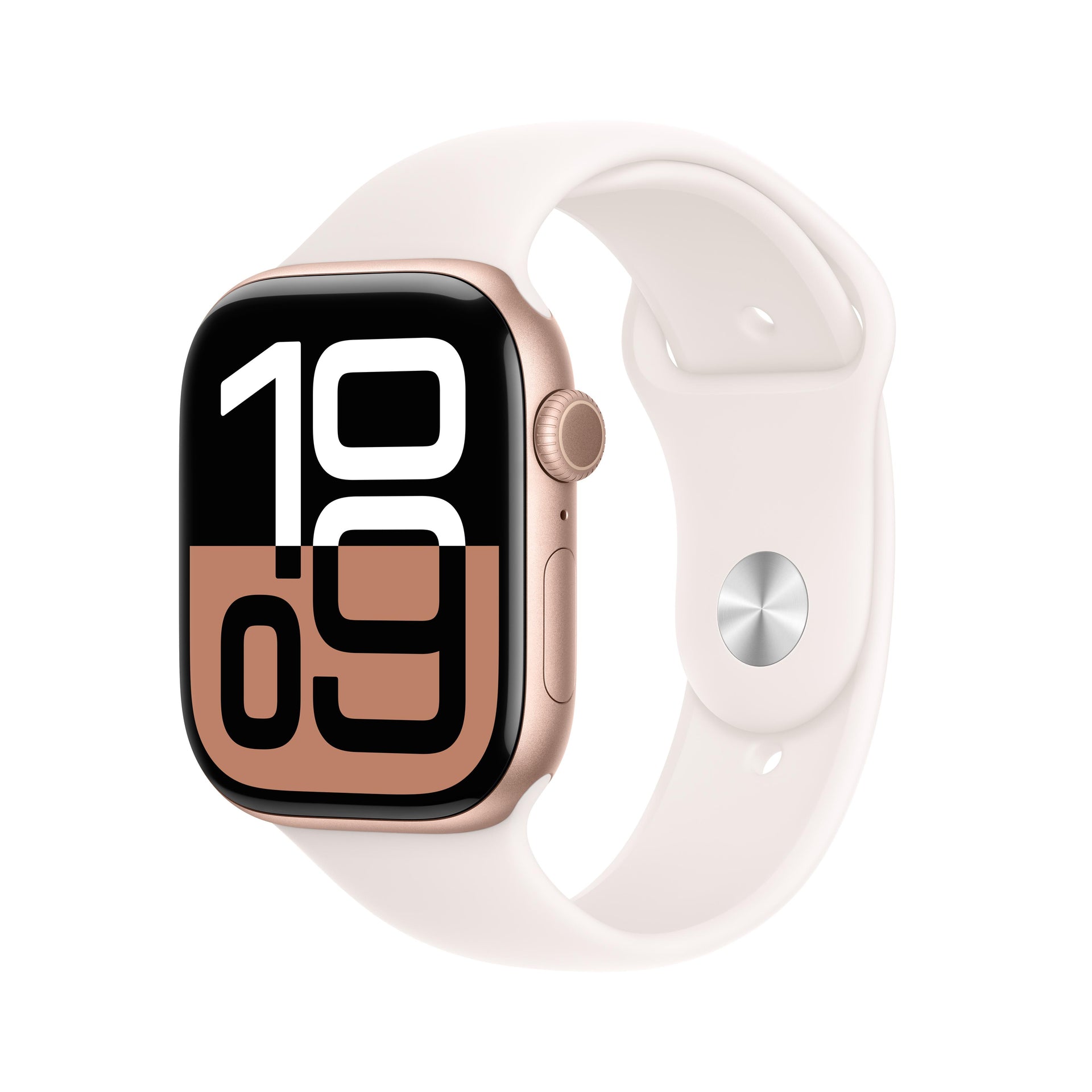 Apple Watch Series 10 GPS 46mm Rose Gold Aluminium Case with Light Blush Sport Band M/L