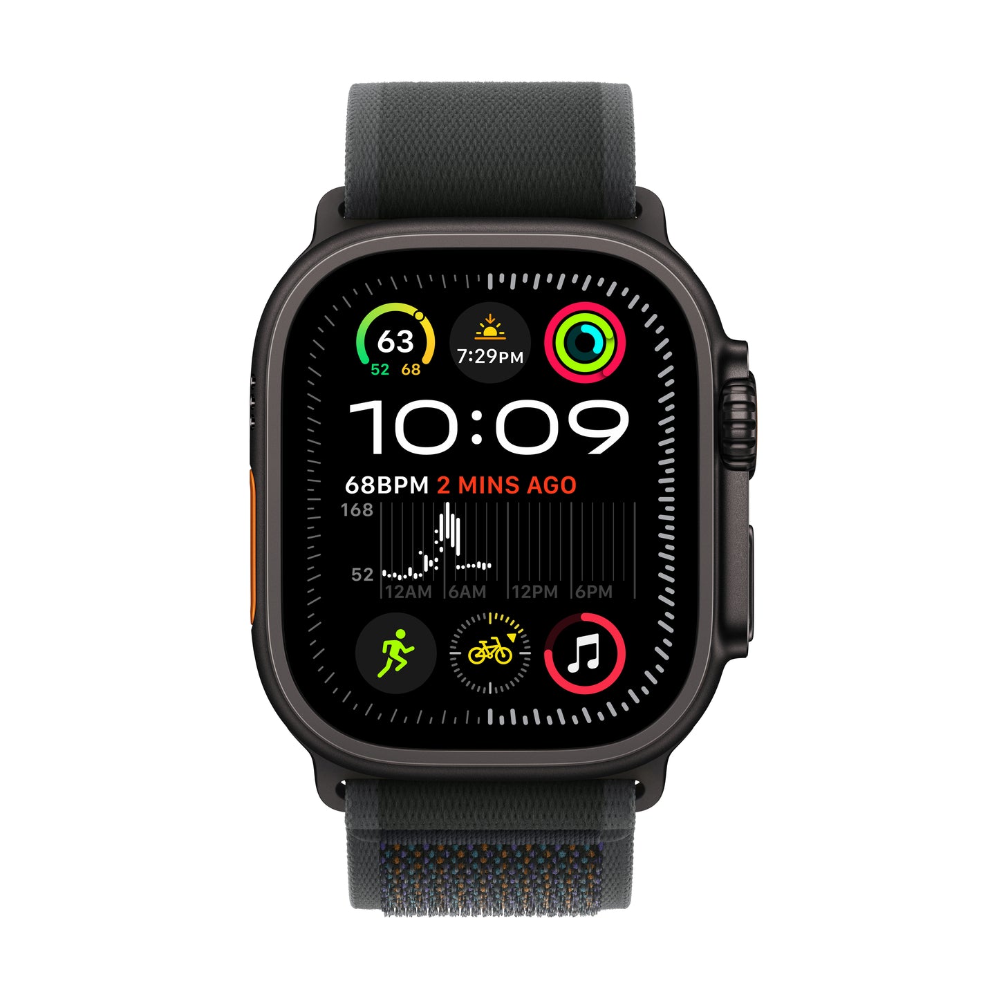 2024 Apple Watch Ultra 2 49 mm Black Titanium Case Trail Loop