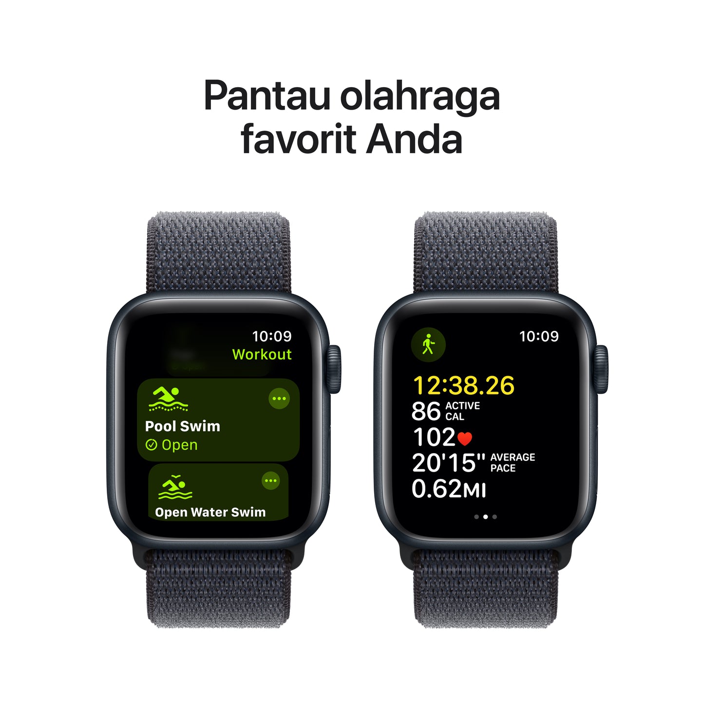 2024 Apple Watch SE 40 mm Midnight Aluminium Case Sport Loop