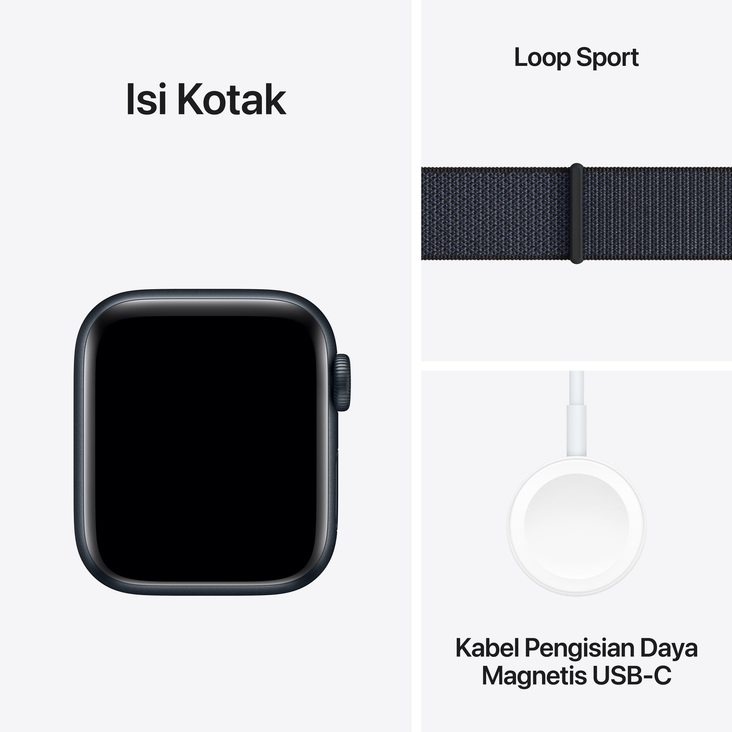 2024 Apple Watch SE 40 mm Midnight Aluminium Case Sport Loop