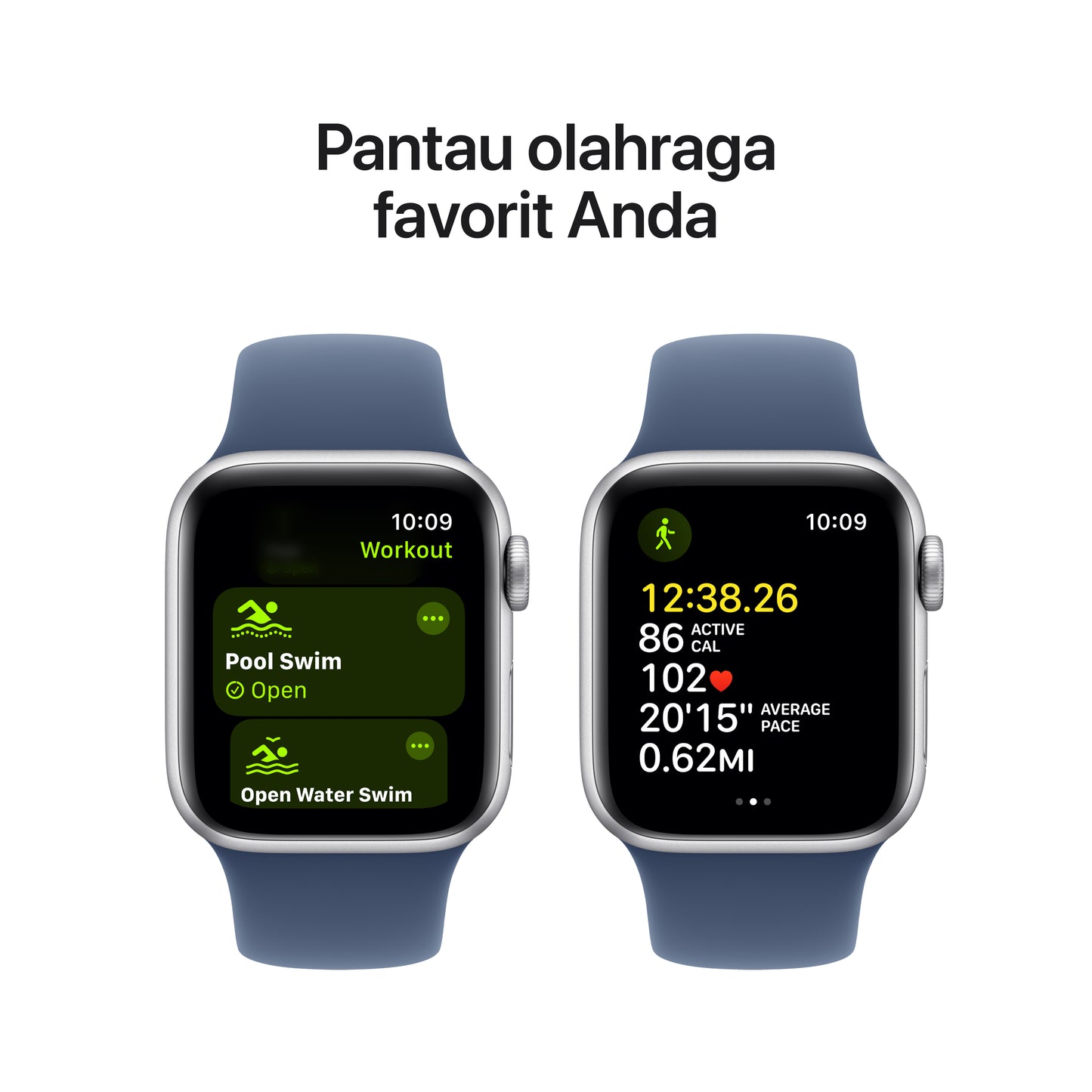 2024 Apple Watch SE 40 mm Silver Aluminium Sport Band
