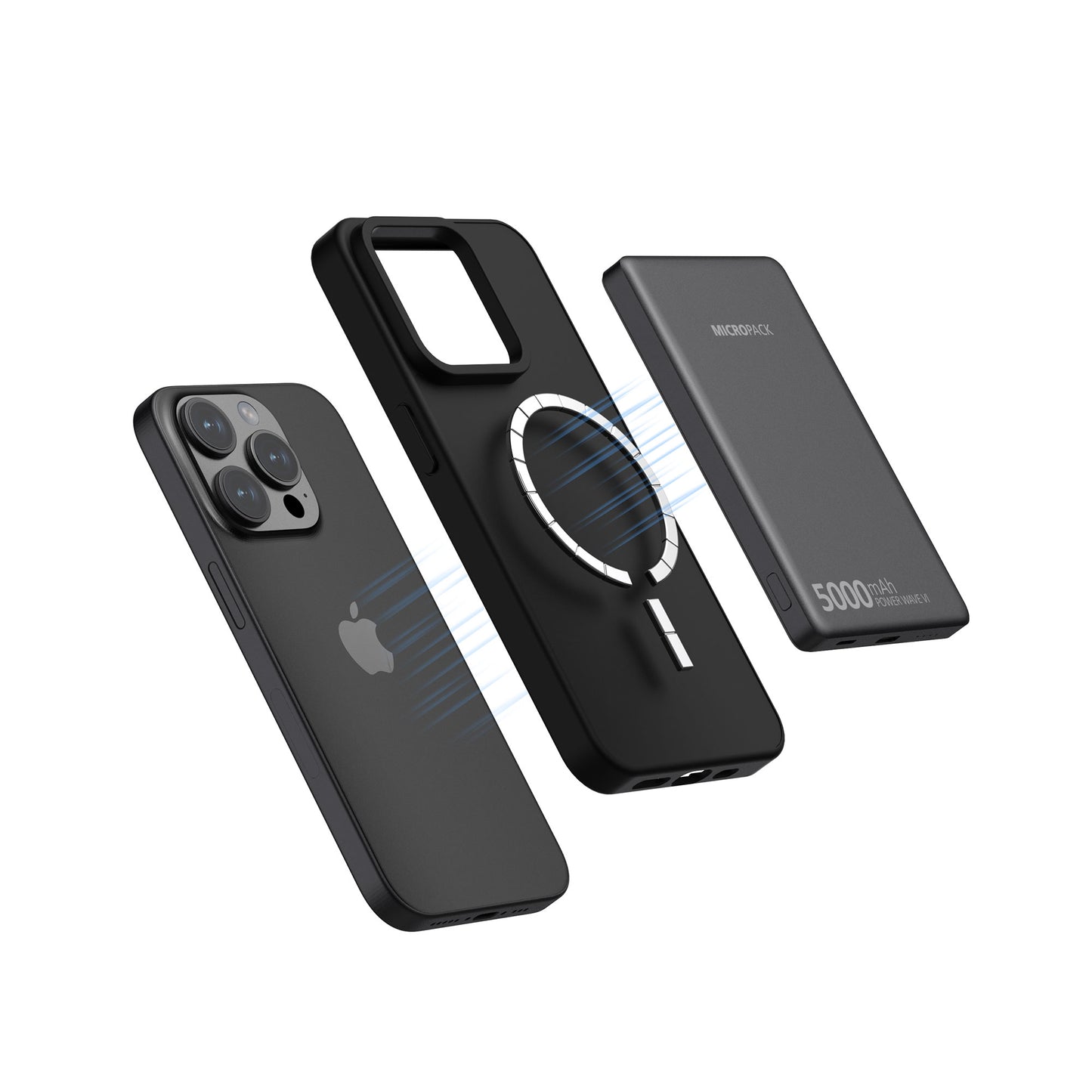 WIRELESS MAGNETIC 5000 MAH SLIM - BK