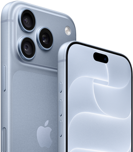 iPhone 18 Pro, biru gletser, tampilan depan dan belakang memperlihatkan Ceramic Shield, sistem tiga kamera