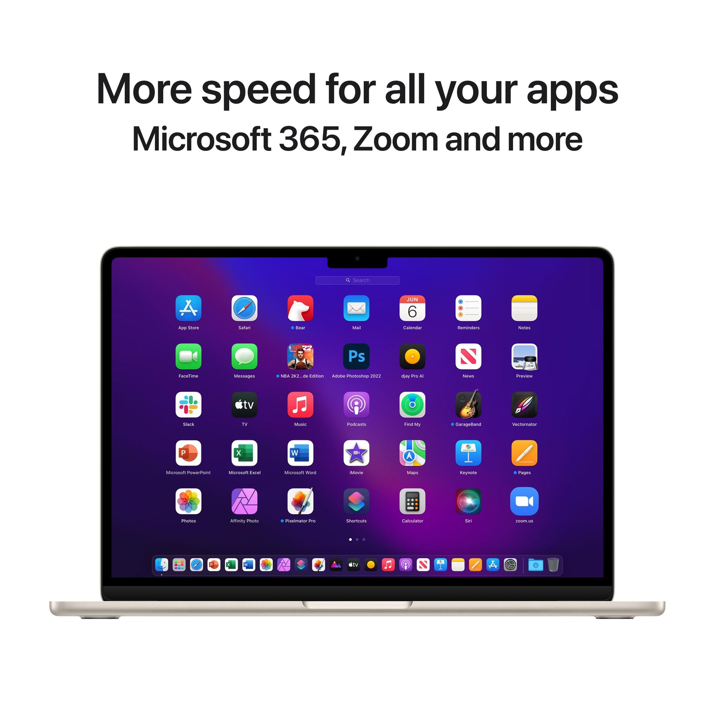 13-inch MacBook Air: Apple M2 chip with 8‑core CPU and 8‑core GPU, 256GB SSD - Starlight