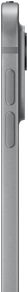 iPad Pro, eksterior samping, warna perak, bentuk tipis, penutup aluminium, tombol volume, dan sistem kamera pro