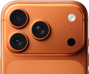 iPhone 17 Pro, [O7] sebagian eksterior belakang, sistem kamera Pro di sudut kiri atas, 3 lensa, mikrofon, flash