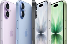 iPhone 17, eksterior depan, eksterior belakang, eksterior samping, lima warna: Lavender, Biru Kabut, Hitam, Putih, dan Hijau Sage.